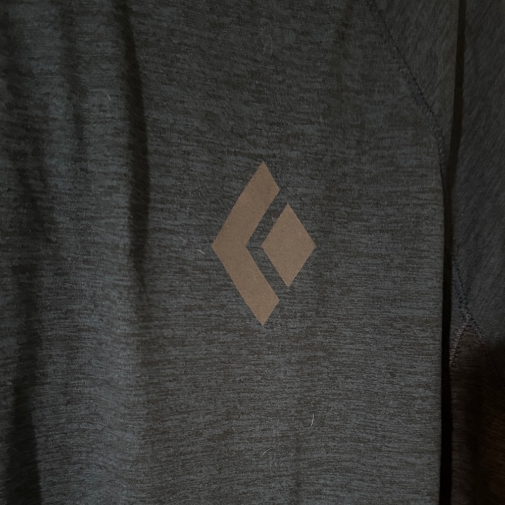 Black Diamond Men's Teal and Charcoal Hoodie - Picture 4 of 5